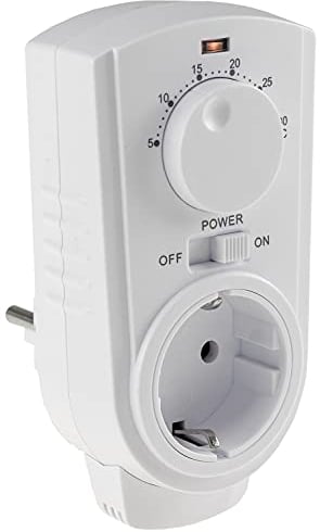 Termostato analógico con regulador giratorio, enchufe con sensor de temperatura de 3500 W, regulador de temperatura para aparatos de calefacción