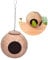 Maison/Lit/Cage en coquille de noix de coco naturelle pour animal domestique tel que perroquet, perruche, canari, pinson, pigeon, hamster, rat, gerbille, souris