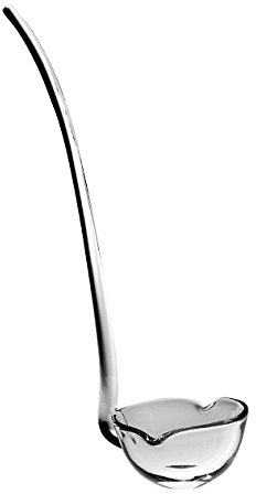 Barski - Qualité européenne - Soufflé à la bouche - Verre - Louche à punch - 35,6 cm de long - Fabriqué en Europe