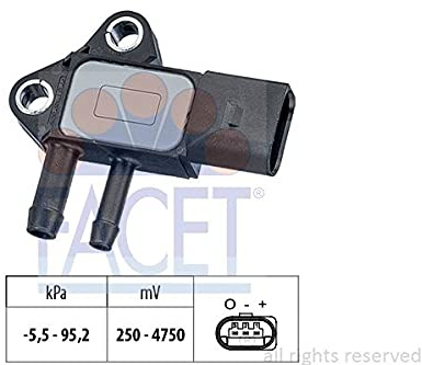 FACET 10.3297 Differenzdrucksensor Abgasdrucksensor