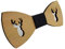 VIKINGS Noeud Papillon en bois Woody, Fliege Woody Klein:Cerf