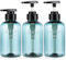 Botellas dispensadoras de 3 Piezas para baño, Botellas de Bomba rellenables Segbeauty 300ml para champú jabon líquido acondicionador Gel de Ducha Prensa dispensador de loción - Azul
