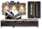 Stella Trading LOFT-TWO Wohnwand Komplett-Set in Artisan-Eiche Optik, graphit - Softclose Schrankwand für Ihr Wohnzimmer - 314 x 201 x 44 cm (B/H/T)