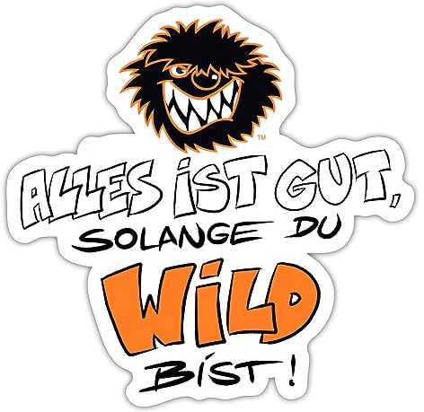 Spreadshirt Die Wilden Kerle Wild Spruch mit Logo Sticker, max. 10 x 10 cm, 10 x 10 cm, Mattweiß