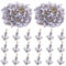 Swpeet 60Pcs Grey Drywall Anchor with Screw Kit - Nylon Plastic Drywall and Hollow-Wall Anchor Kit, Wall Anchor Hooks, and Hollow-Door Toggle Anchor for for Hanging Heavy Items on Drywall