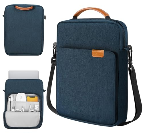 TiMOVO Custodia per Laptop da 13,3'' per iPad Air 13 2024, iPad PRO 13 2024, iPad PRO 12.9 2022-2020, Galaxy Tab S9+/S8+ 12.4, MacBook Air 2022-2018, MacBook PRO 2022-2016, Borsa a Tracolla, Indaco