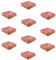 Baumarktplus 10x Pfostenkappe Kupfer Abdeckkappe für Pfosten Pyramide 91 mm 9x9 cm