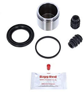 Bigg Red - Kit de Reparación la Pinza Freno - Incluye Pistón Pinza, & Sello, Grasa - Delantero Izquierdo o Derecho - Para Nissin Individual 51mm Diámetro Calibrador - Compatible Con Seleccione Modelos