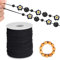 DOUSELLA Rotoli di Corda Elastica Nero 1 mm x 100m Filo per Braccialetti, Gioielli, Perline, Resistente, per Collana, Ciondolo, Cucire e Fai-da-Te