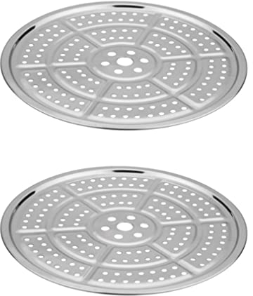 SunaOmni Pressure Cooker Preserving Jar Rack Stainless Steel Mason Tray Steaming Tray Round Mason Jar Rack Stainless Steel Cooking Toast Bakin 2 Pieces 36 cm