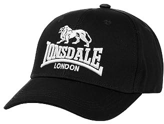 Lonsdale London Salford Unisex Cap schwarz 100% Baumwolle Basics, Casual Wear, Streetwear