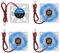 Lot de 4 ventilateurs de 40 mm - 24 V - Roulement hydraulique CC - Sans balais - LED RVB 4010 - 40 x 40 x 10 mm - 0,05 A - Pour imprimante 3D, PC, boîtier, CPU