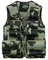 YOUCAI Herren Weste Atmungsaktive Sportweste Outdoor Weste mit Vielen Taschen Anglerweste Leicht Ärmellose Jacke Funktionsweste Jagd Camping Fotografie Wandern Weste,Camo Khaki,XL