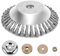 Cabezal de desmalezado de Alambre de Acero, Cepillo para malezas desbrozadora de 200 x 25,4 mm, con 4 adaptadores, Que Puede Eliminar eficazmente malezas y Musgo (8 Pulgadas)