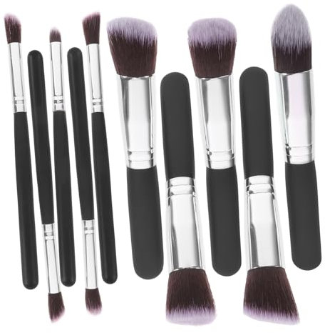 minkissy Ensemble de Pinceaux de Maquillage Kit de Pinceaux Pinceau Estompeur en Fibres Synthétiques pour Un Usage Quotidien Maquillage Du Visage Et Des Yeux
