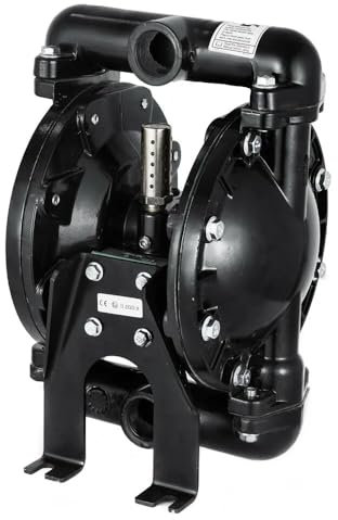 Air-Operated Diaphragm Pump, Pneumatic Dual Diaphragm Pump with 1 Inch Inlet and Outlet 35gpm 120psi, for Water Low Viscosity Petroleum Fluids