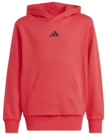 adidas Unisex Kids ESSENTIALS POCKET HOODIE, pure ruby/black, 7-8 Years
