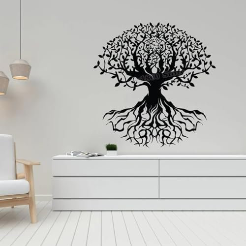 YYZOVBNN Stammbaum Wandaufkleber Baum des Lebens Aufkleber Baum des Lebens Wandtattoo Vinyl Wanddekoration Kunst Home Room Decor Wandbild，42x43cm