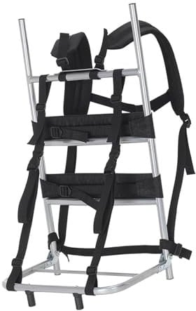MagiDeal Cadre de Sac à Dos de Transport Lourd, équipement de Transport Robuste, Cadre de Sac plié en Aluminium et Nylon pour l'escalade, la randonnée, Le, Je