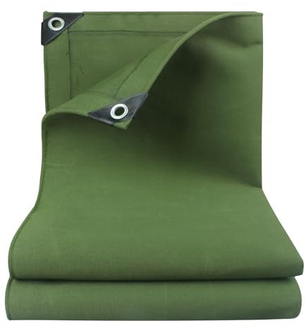 Telo verde 600g/m² tela spessa telone, telo di copertura resistente alle intemperie con occhielli per teli da terra, tenda da esterno, piscine(4x6m)