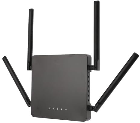 AC1200 Unlocked 4G LTE Modem Router with SIM Card Slot, 1200Mbps Mesh WiFi, Supports 4G+ Cat6, Connects SIM Card Without Configuration to Play, LAN WAN Port for Backup Option (UK