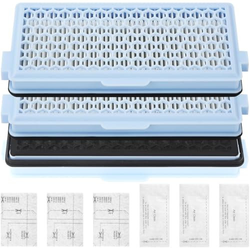 Duoleimi Confezione da 3 pezzi di ricambio per aspirapolvere Miele – Filtro HEPA per Compact C1 & C2, Complete C2 & C3, S8340, con filtro motore, filtro air-clean, sacchetti per aspirapolvere gn e