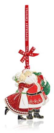 Tipperary Crystal Christmas Tree Decoration, Luxury Hanging Ornament – Perfect for Holiday Décor & Gifting, Sparkling Mr & Mrs Claus Decoration