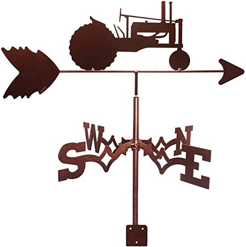 Wetterfahne, Wetterfahne im Freien, Metall-Wetterfahne, Dach, Gartenmontage, Hoffahne, Dekoration, Traktor, Richtungsanzeige, Messwerkzeug