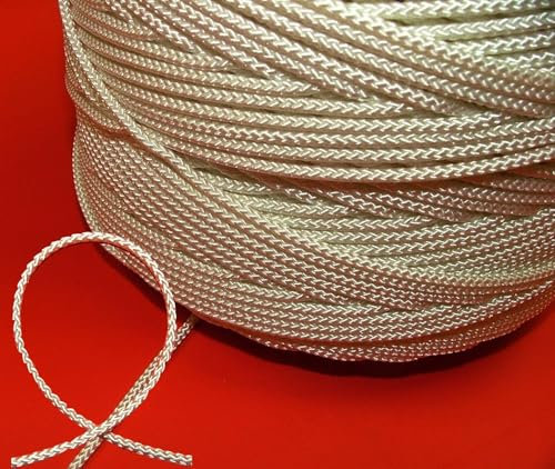 20M Roman Blind Cord 3mm Replacement Curtain Track Cord Gold Braided Blind String Cord Picture Cord Lift Shade Cord Picture Hanging Cord Nylon Braided Cord 1 Pack. (Gold)