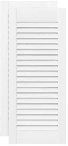 vidaXL Puerta de Armario de Lamas 2 uds Blanco 61,5x29,5 cm, Puerta de Mueble, Puerta de Armario, Panel de Lamas de Madera