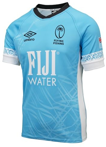 Umbro Herren 25/26 Fidschi-Rugby-Trikot, Blau/Weiß/Schwarz, XX-Large