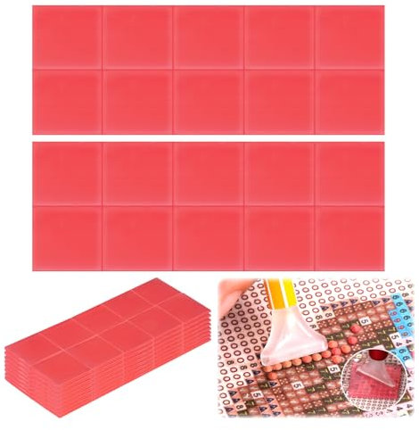 100 Stück Diamant Painting Wachs, 2 × 2 cm Diamond Painting Glue Clay, Diamond Painting Wax, DIY Diamant Stickerei Kleber, für 5D Diamond Painting, Kreuzstich, DIY, Stickerei Zubehör, Kunst Handwerk