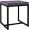 CLP Sitzhocker Barci I Moderner Hocker | Hochwertiger Polsterhocker mit schwarz pulverbeschichteten Eisengestell, Farbe:dunkelgrau, Material:Samt