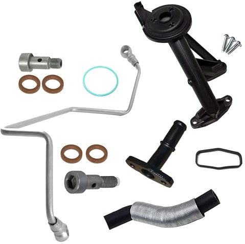 Partsline Kit montage turbo compatible avec moteur 1.6 HDi 110 DV6 - crépine huile tuyau graissage vis banjo
