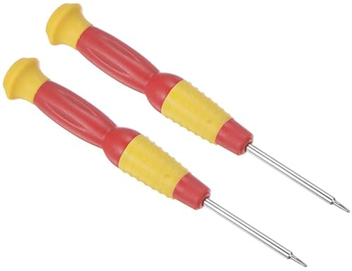 TOP-VIGOR Mini Tri-Point Screwdriver 0.6mm Y-Type Head 80mm Length 2pc | Small Precision Screwdrivers with Non-slip Handle for Electronics, Glasses, Watch, Computer and Small Appliance Repair