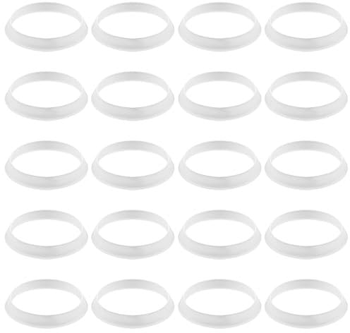 20pcs Cone Seal Rings, Rubber Slip Joint Washers Plumbing Waste Pipe Seal Ring Kitchen Sink Drain Cone Gasket for 1 1/2 Inch Drain Pipe (White)