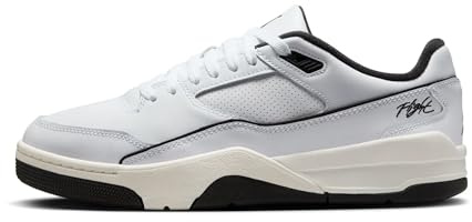 NIKE Jordan Flight Court Men's Trainers HF3255 (White/Black/Sail 100) UK 12 (EU 47.5)
