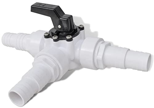 Teenpull Bypass Set für Poolheizung Kunststoff 3-Wege Ventil T-Verbinder Stahlklemmen Rohrverschraubungen 32-38 mm Schlauchanschluss Poolzubehör Solarheizung Schwimmbecken Heizung effizient verbinden