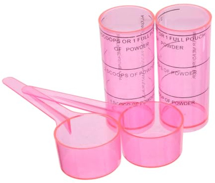 Tofficu 2 Set Set Misurino Graduato Dentale in Plastica Rosa, per Materiali Dentali e Gesso, per Laboratori e Professionisti Odontoiatrici