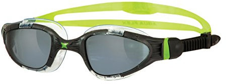 Zoggs Aqua Flex Titanium Gafas de Natación, Hombre, Negro/Verde, Talla Única