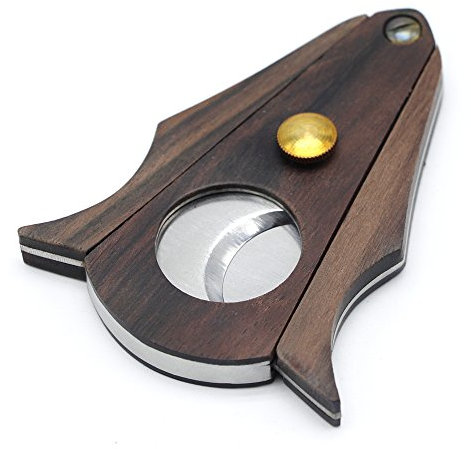 G GALINER Zigarrenschneider Lock System Holz Edelstahl Doppelschnitt Klinge Zigarren Guillotine Cutter in Geschenkbox