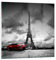 Bilder auf Glas Auto Eiffle Paris Stadt Glasbild 30x30cm Wandbilder Dekoration Wohnzimmer Schlafzimmer Küche Deko Klein Wanddeko Bild im Glas Wand Kunstdruck Art Modern Wall Decor GAC30x30-2828