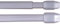 Gardinenstange Bistrostange (Silber) als 2er Pack - 2 Vitragestangen ausziehbar (110-150 cm)