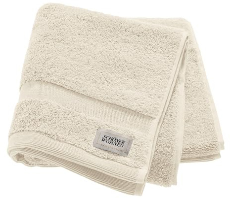 SCHÖNER WOHNEN Premium Handtuch 50x100 cm - saugstark - Luxus Handtücher weiß - 100% Baumwolle - als Handtuch-Set kombinierbar - Frottee Kinder - Öko-Tex