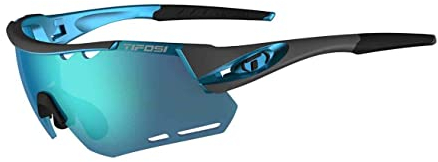 TIFOSI Unisex Adult Alliant Interchangeable Clarion Blue Lens Sunglasses - Gunmetal/Clarion Blue, One Size
