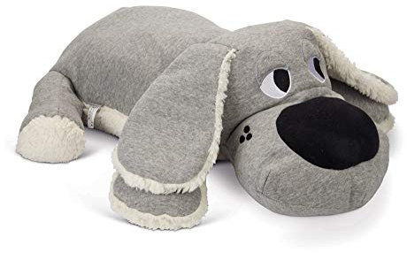 Beeztees Welpe Boomba XL, Plüschtier für Welpen, Hundespielzeug, grau, 70x40x21 cm
