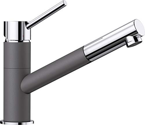 BLANCO 525044 Grifo de Cocina, Gris Roca/Cromo, Hochdruck