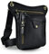 Leder Gürteltasche Drop Bein Tasche Für Herren Frauen Gürteltasche Bauchtasche Mehrzweck Militärische Taktische Motorrad Radfahren Wandern Sport Camping Reiten Schwarz