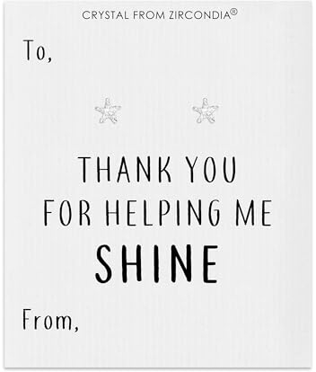 Philip Jones Thank You For Helping Me Shine Star Earrings Created with Zircondia® Crystals