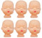 HEALLILY 10 stücke lebendige Baby Puppe Kopf Keychain zubehör für DIY Handwerk Kunst malerei körperteil ersatz Baby Shower Party Favors Geschenke